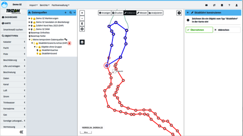 Editieren 2.0 in der Online-Karte von rmDATA Smart Area